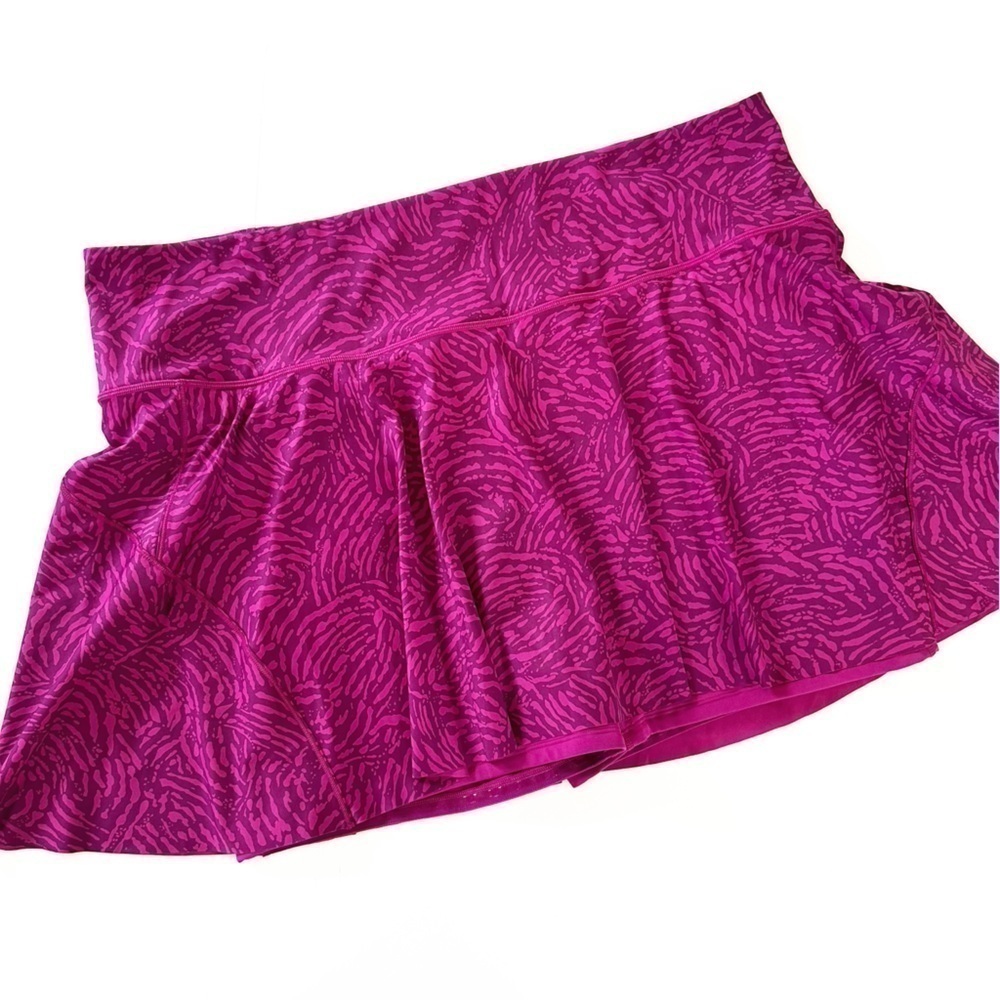 Athleta Ace Printed 13.5” Tennis Skort Fuschia Purple Printed Pickleball Golf
